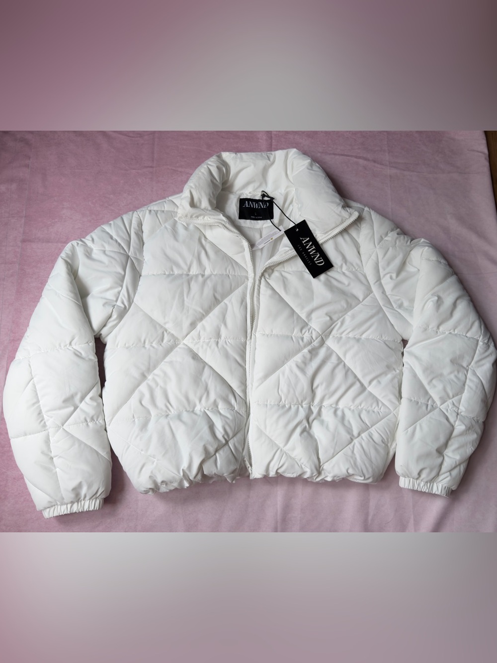 Ami&Y White Quilted Puffer Jacket - Lightweight Insulated Coat